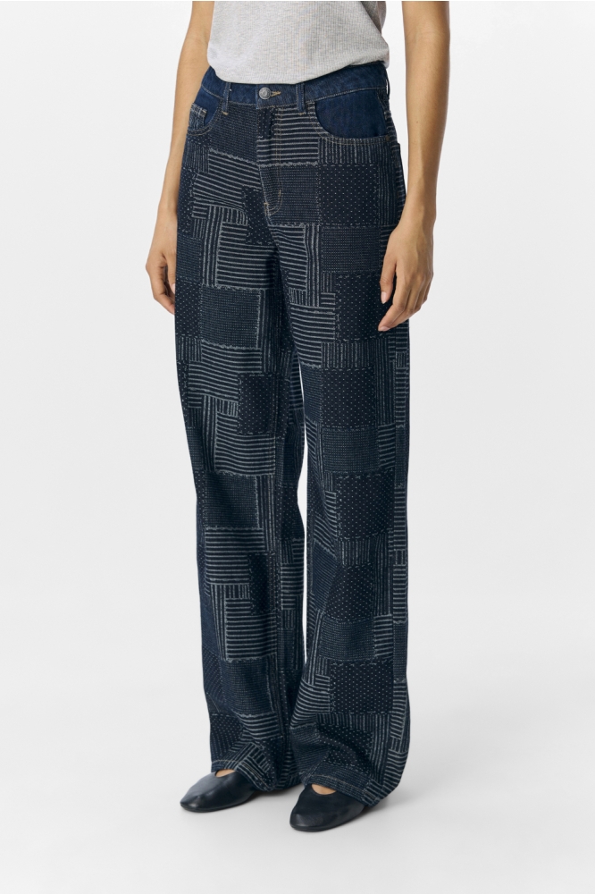 OBJMOJI WARA DNM WIDE JEANS CC3 23047615 DARK BLUE DENIM